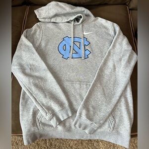 Nike Gray Hoodie with Blue Logo